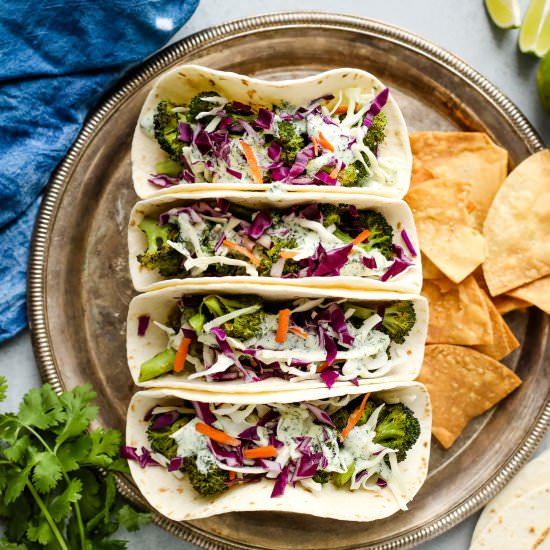Roasted Broccoli Tacos