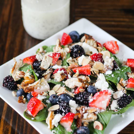 Grilled Balsamic Chicken Berry Salad