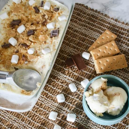 No Churn S’mores Ice Cream