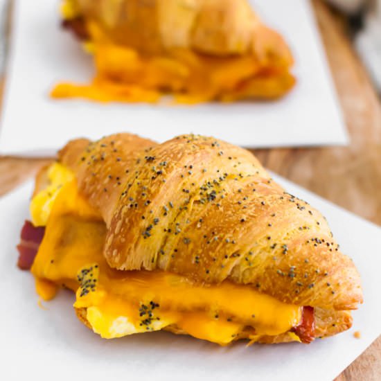 Baked Breakfast Croissant Sandwich