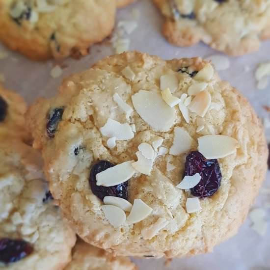 Cranberry almond cookies