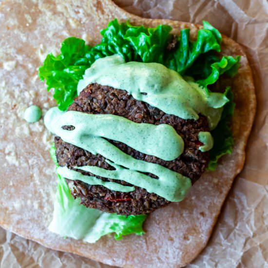 Greek Lentil Walnut Burgers