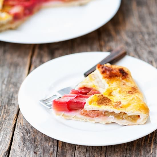 Galette with rhubarb