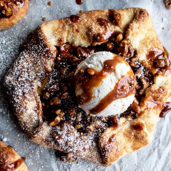 Apple Galette with Pecan Caramel