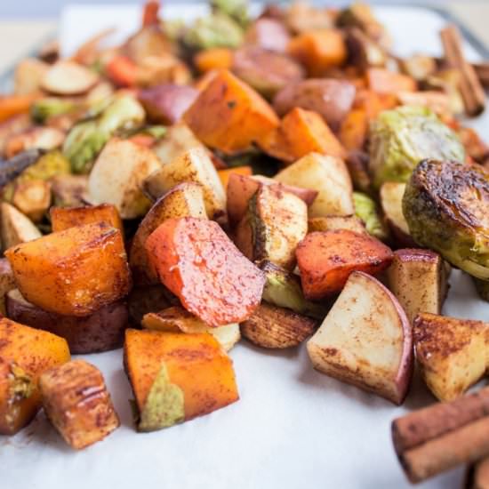 Maple Cinnamon Roasted Veggies