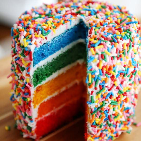 Easy Rainbow Cake