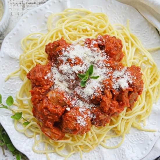 Homemade Spaghetti and Meatballs