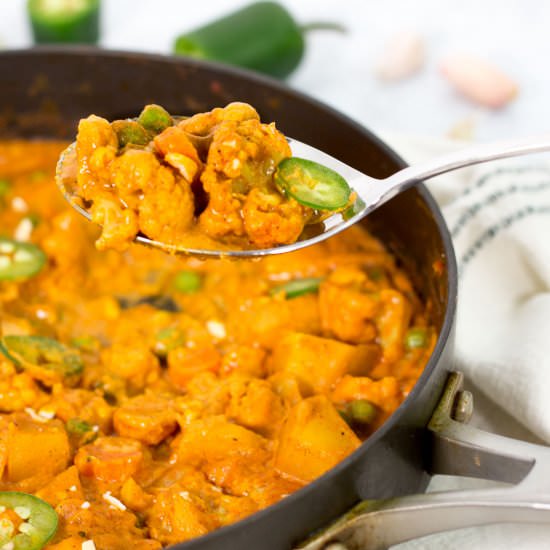 Indian style vegetable curry