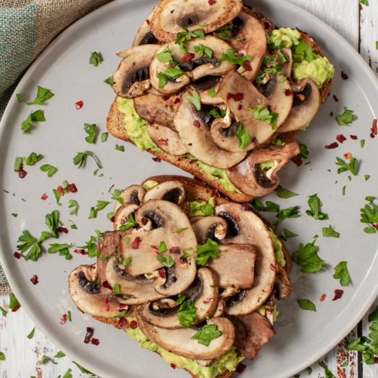 Mushroom Avocado Toast