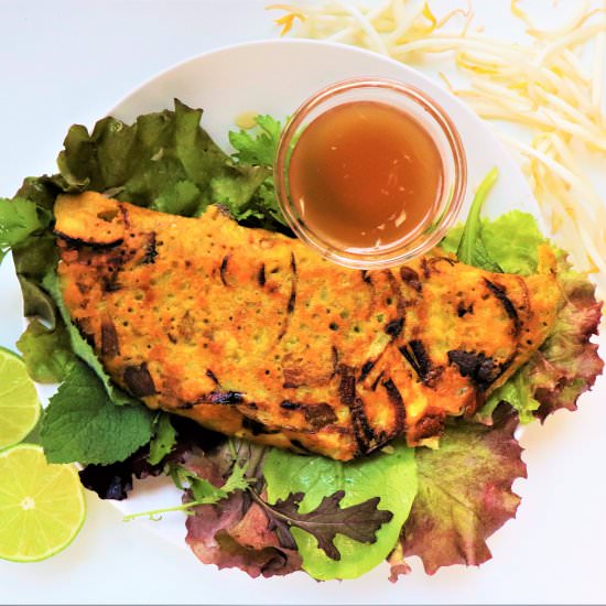 Vegetarian (and Vegan) Banh Xeo