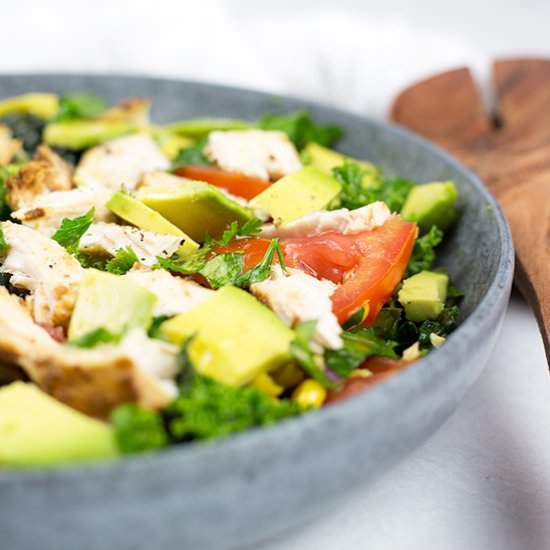 Simple warm chicken salad