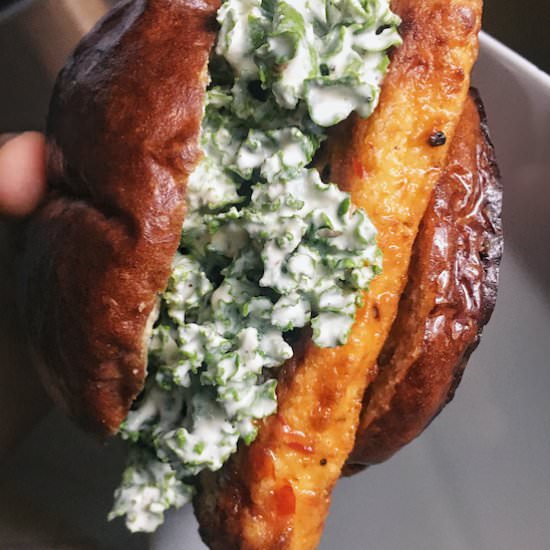 Vegan Buffalo Chicken Sandwich