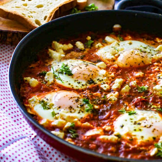 Easy Shakshouka with Feta