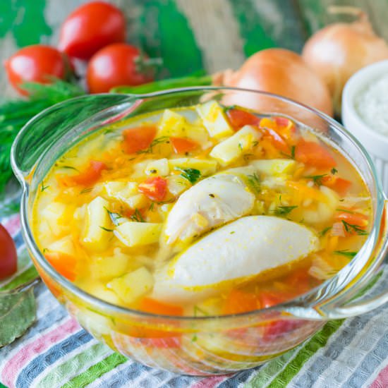 Easy Chicken Rice Soup