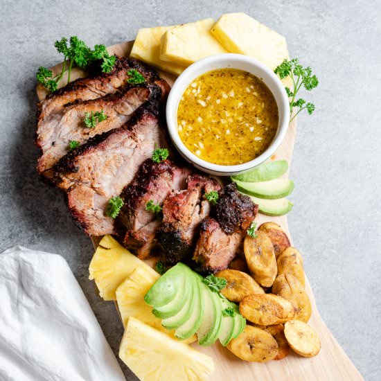 Smoked Pork Platter with Pineapple