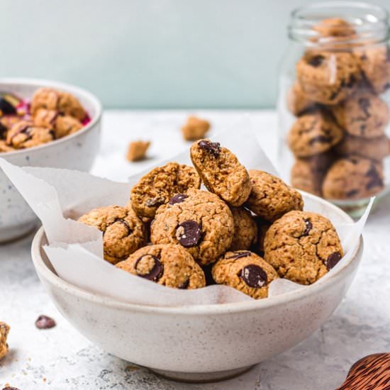 Mini Tahini Chocolate Chip Cookies
