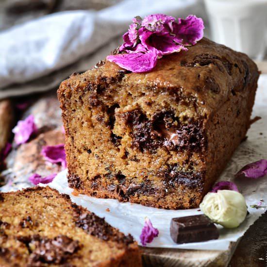 Vegan Chocolate Chunks Banana Bread