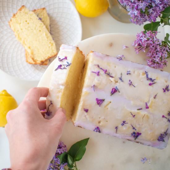 Lilac Lemon Pound Cake