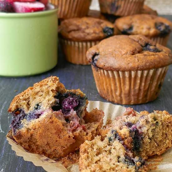 GF Blueberry Rhubarb Muffin