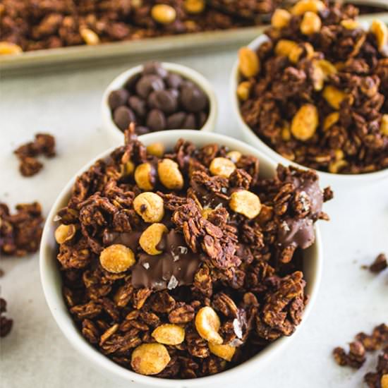 Peanut butter chocolate granola
