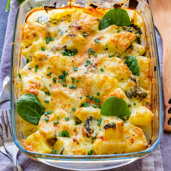 spinach potato casserole