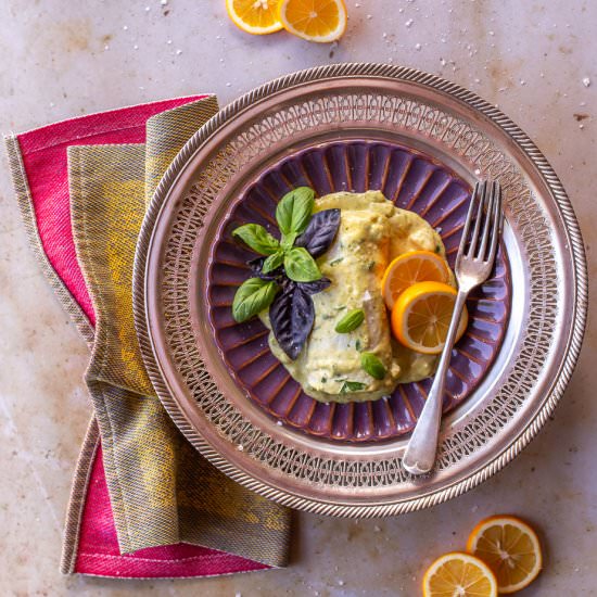 Fish in Pesto Sauce
