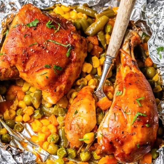 BBQ Chicken Foil Packets