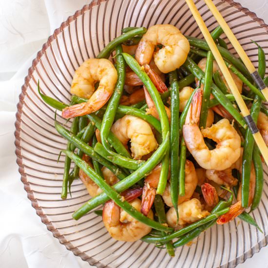 Garlic and Ginger Shrimp with Green
