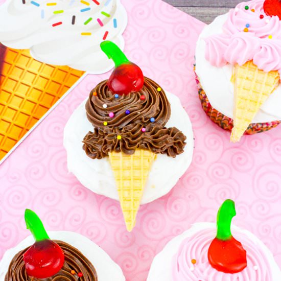 Ice Cream Cone Cupcakes