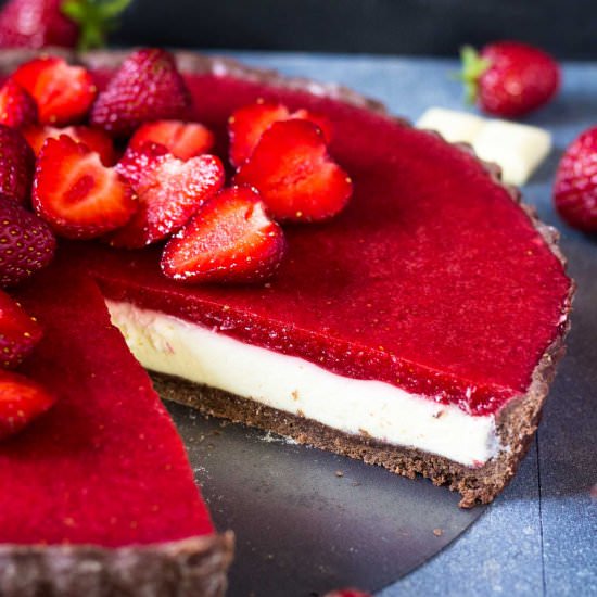 Strawberry White Chocolate Tart