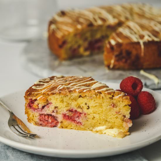 Raspberry & White Chocolate Cake