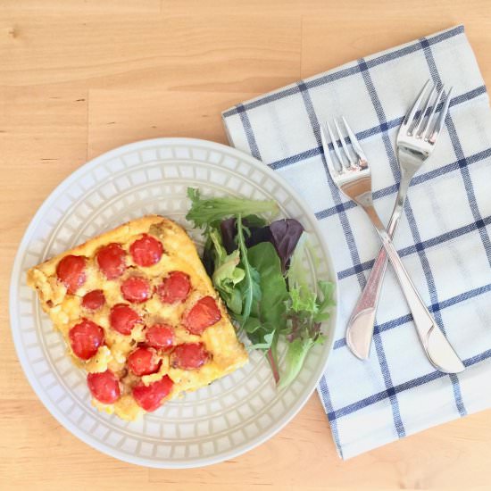 Savoury Tomato Shallot Clafoutis