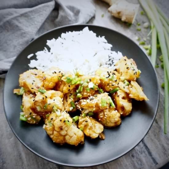 Sticky Sesame Cauliflower