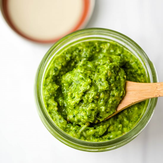 Spinach Basil Pesto with Almonds