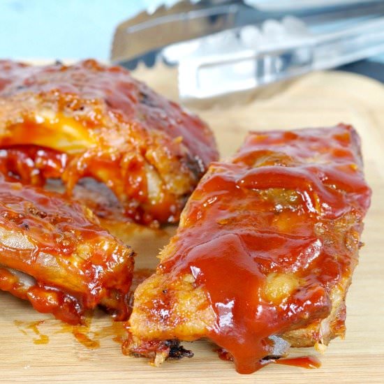 Slow Cooker Smoky BBQ Beer Ribs