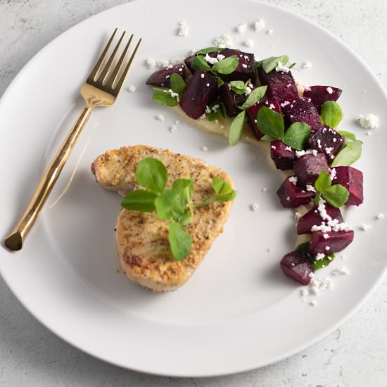 Swordfish with Roasted Beets
