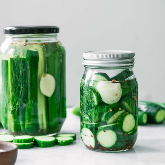 No Cook Refrigerator Pickles