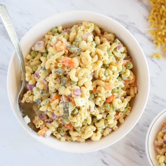 No Mayo Macaroni Salad