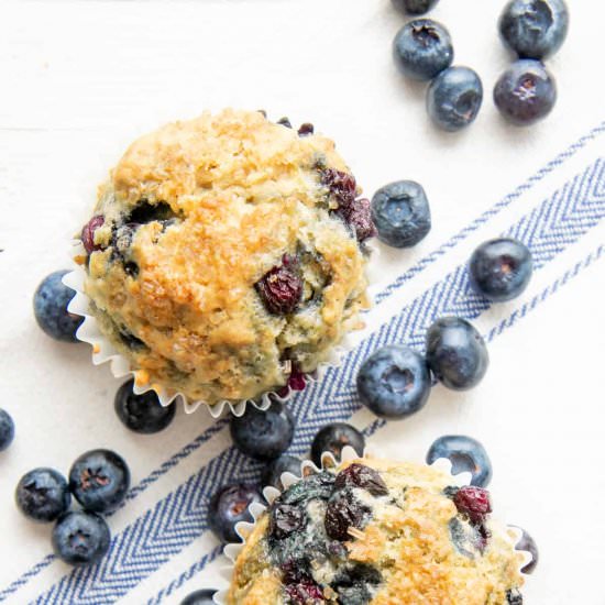 Healthy Vegan Blueberry Muffins