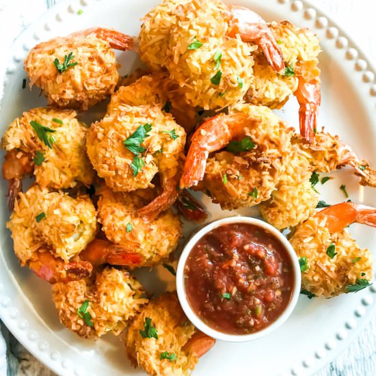 Air Fryer Spicy Coconut Shrimp