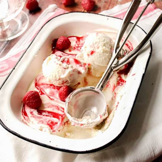 Lemon Raspberry Ripple Ice Cream