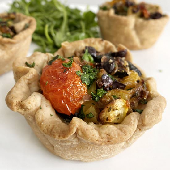Roasted Tomato and Zucchini Tarts