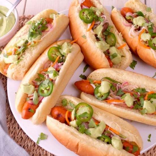 Vegan Bánh Mì Carrot Hot Dogs