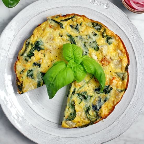 Frittata with Greens and Turnips