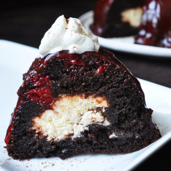 Cherry Chocolate Cheesecake Bundt