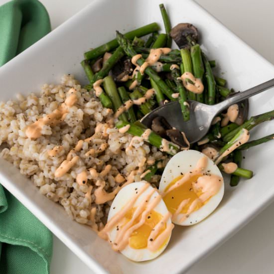 Parmesan Pearl Barley Grain Bowl