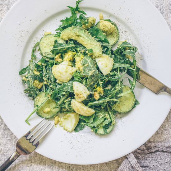 Avocado, Egg & Arugula Salad