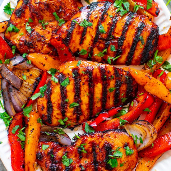 Grilled Sriracha Barbecue Chicken