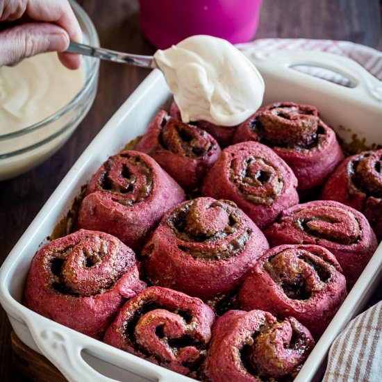 Red Velvet Cinnamon Rolls