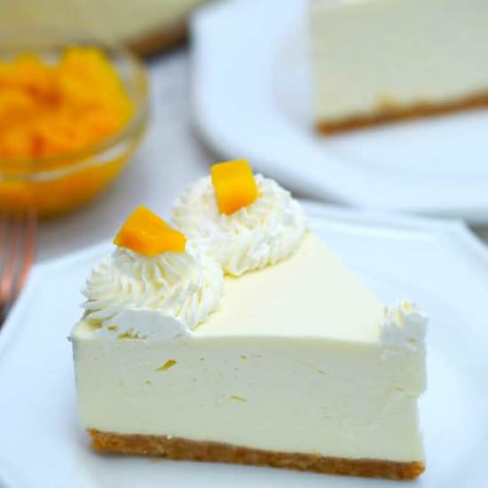 No Bake Mango Cheesecake
